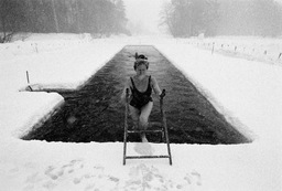 A “walrus” stepped out of a frozen pool, the Silver Woods, Moscow, 1996